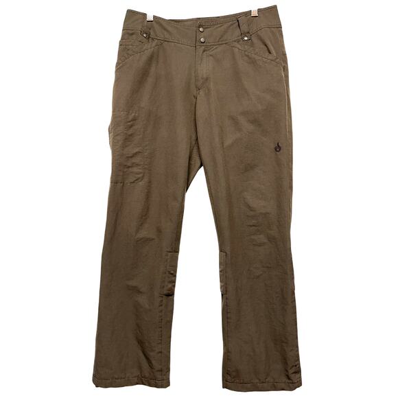 Isis Women's Trekking Roll-up Army Green Pants Sz 10 Cargo Utility Hiking - Picture 1 of 16